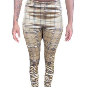 Plaid Scrunched Pant